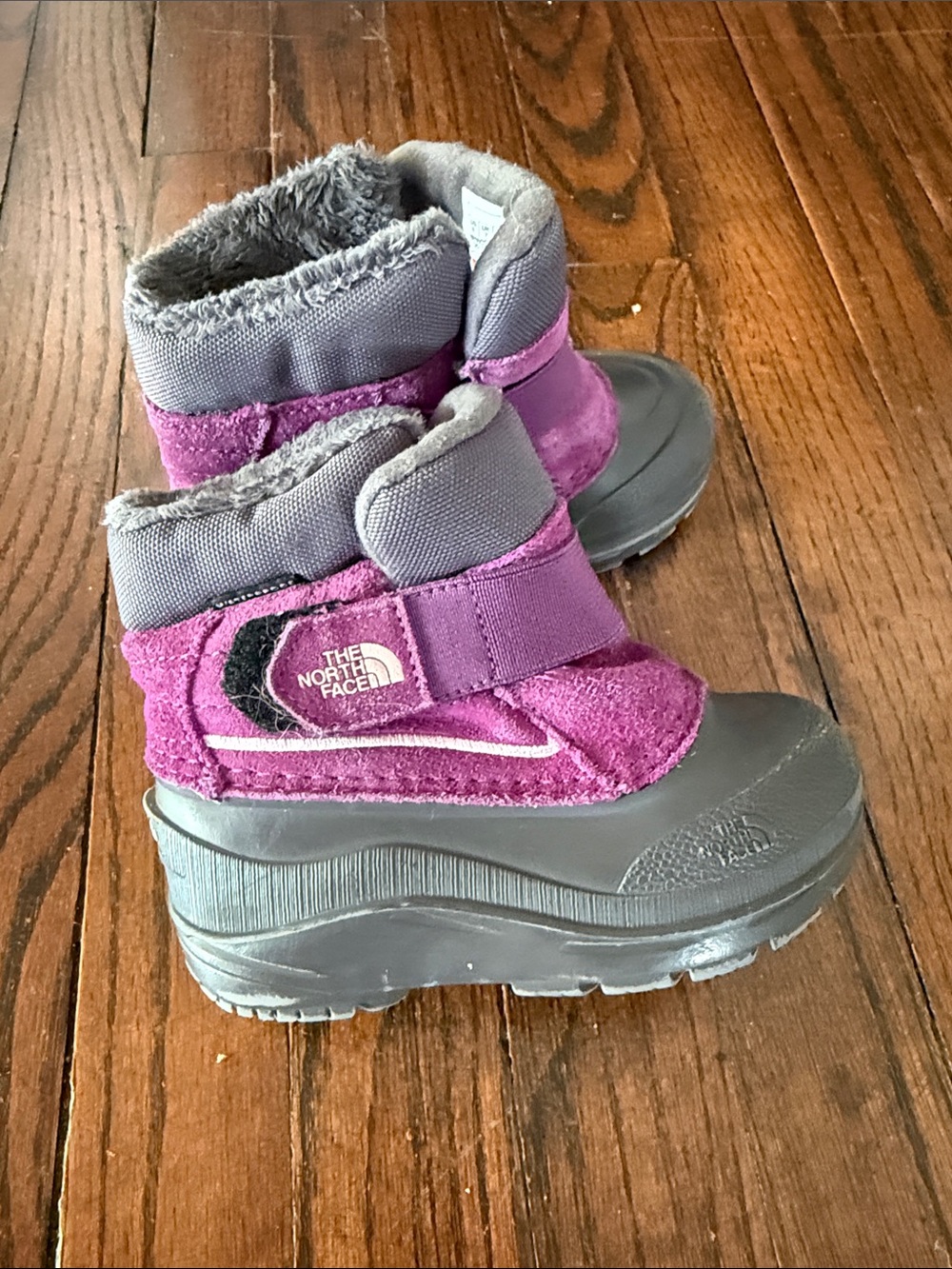 The North Face Kids Purple & Gray Insulated Snow Boots